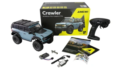 Amewi AMXRock Caballo 4WD 1:16 RTR sada LED rampa modrý RC crawler
