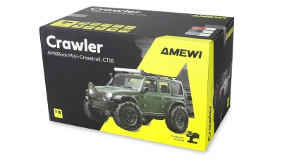Amewi AMXRock Crosstrail šedý 4WD 1:16 RTR LED rampa RC crawler