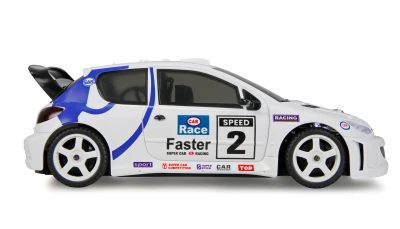 Amewi PR28 Peugeot 206 bílé s gyroskopem 4x4 1:28 RTR driftovací RC auto