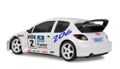 Amewi PR28 Peugeot 206 bílé s gyroskopem 4x4 1:28 RTR driftovací RC auto