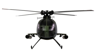 AMEWI Trade e.K. Hughes MD500 vojenský RC vrtulník, 4 kanálový s gyroskopem 6G, RTF, šedý