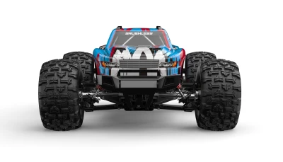 Amewi Hyper Go Monster Truck V2 modro-červený 4WD 1:16 RTR model se střídavým motorem, LED osvětlením a rychlostí 45 km/h