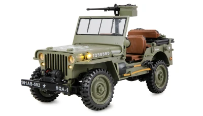 AMEWI Trade e.K. Jeep Willys MB Scale RC Crawler 4WD 1:14 RTR zelený