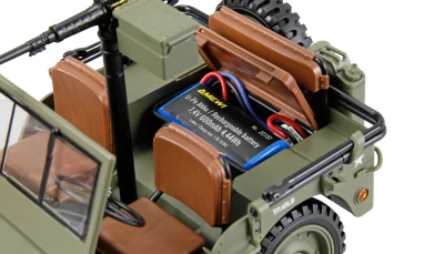 AMEWI Trade e.K. Jeep Willys MB Scale RC Crawler 4WD 1:14 RTR zelený