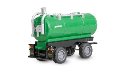 Amewi kovový RC traktor s cisternou 1:64 RTR zelený, 3 rychlostní stupně, LED světla