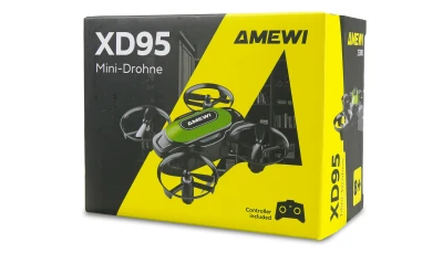 AMEWI Trade e.K. Mini dron XD95 RTF sada pro začátečníky, salta, LED osvětlení