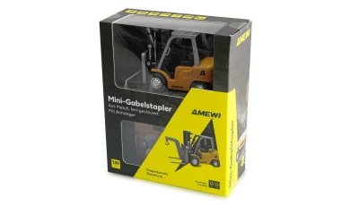 AMEWI Trade e.K. Mini kovový RC vysokozdvižný vozík s přívěsem, proporcionální 8kanálový 1:64 RTR