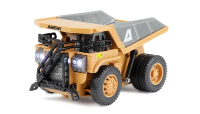 AMEWI Trade e.K. Mini kovový sklápěcí RC dumper, proporcionální, 8 kanálů, 1:64 RTR