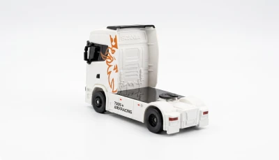 Amewi Scania 730 S bílý driftovací RC kamion s návěsem, GYRO, 4x4, 1:64, RTR