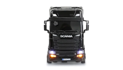 AMEWI Trade e.K. RC licencovaná Scania 730 S s návěsem, GYRO, driftovací, proporcionální pohon 4x4, 1:64 RTR, černá