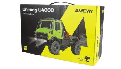 AMEWI Trade e.K. RC model Mercedes-Benz Unimog U4000 Crawler 4WD 1:18 RTR proporcionální šedý