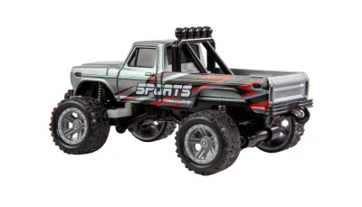 AMEWI Trade e.K. RC Monster Truck kovový 1:64 RTR LED Tempomat 2,4GHz šedý