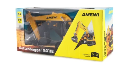 Amewi G011E žluto-černé 9kanálové 1:24 RTR LED RC pásové rypadlo