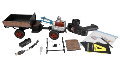 AMEWI Trade e.K. RC Retro traktor-Terra s kouřem a světlem 4WD proporcionální 1:12 RTR