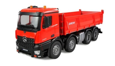 AMEWI Mercedes-Benz Arocs 8x4/4 4WD 1:18 RTR červený RC sklápěč