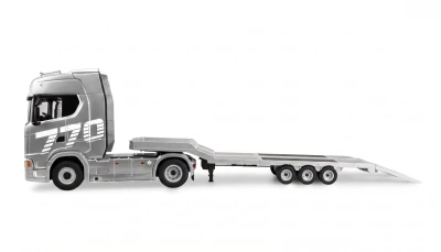 AMEWI Scania 770 6x4 1:18 RTR stříbrný RC tahač s podvalníkem