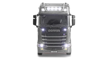 Amewi Scania 770S 6x4 stříbrný s podvalníkem 1:24 RTR RC tahač