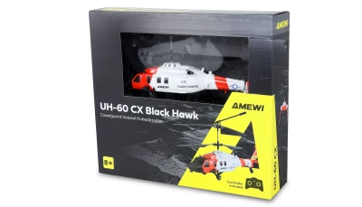 AMEWI Trade e.K. RC vrtulník pobřežní stráže UH-60 CX Black Hawk koaxiální, 3 kanály, RTF