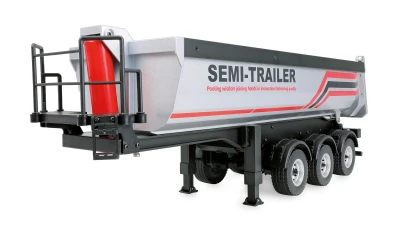 Amewi sklápěcí třínápravový návěs pro Scania 1:18 stříbrný s LED osvětlením