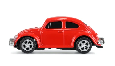 Amewi VW Brouk 1300 červený kovový model auta s dálkovým ovládáním a LED světly 1:64 RTR