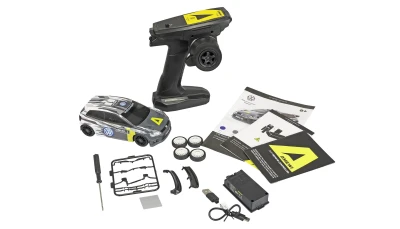 Amewi VW Polo R WRC Rally/Drift 4WD 1:28 RTR šedé RC auto