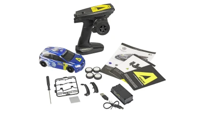 Amewi VW Polo R WRC modré 4WD 1:28 RTR driftovací auto s gyroskopem
