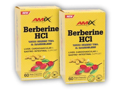 Amix 2x Berberine HCl + GreenTea Dandelion 60 kapslí Amix 2x Berberine HCl + GreenTea Dandelion 60 kapslí