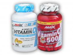 Amix Vitamin D3 4000IU 90tob + Vitamin C 500 Amix Vitamin D3 4000IU 90tob + Vitamin C 500