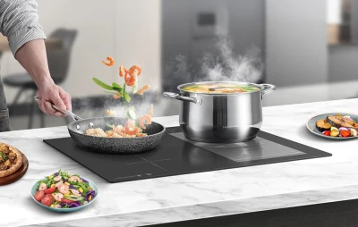Amzchef CE-FS-I72S-FFDD07 černá čtyřzónová indukční varná deska
