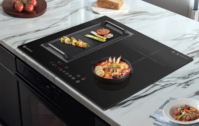 Amzchef CE-FS-I72S-FFDD07 černá čtyřzónová indukční varná deska
