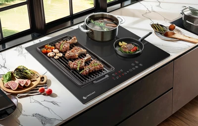 Amzchef CE-FS-I72S-FFDD07 černá čtyřzónová indukční varná deska