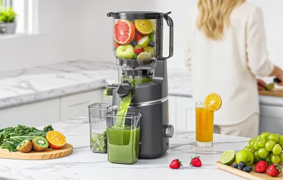 Amzchef CE-SJ-036C-GA tmavě šedý odšťavňovač s pomalým otáčením