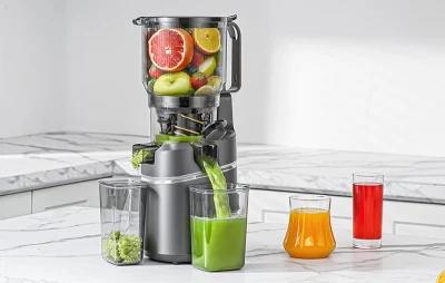 Amzchef CE-SJ-036C-GA tmavě šedý odšťavňovač s pomalým otáčením