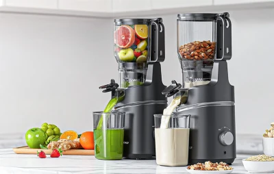 Amzchef CE-SJ-036C-GA tmavě šedý odšťavňovač s pomalým otáčením