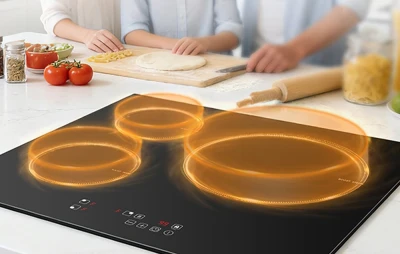 AMZCHEF CE-T-74IB3xyzf-CS černá třízónová indukční varná deska