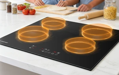 AMZCHEF CE-T-74IB4xyzf-CS černá čtyřzónová indukční varná deska