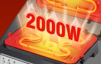 Amzchef CE-LS-GC02C-H-WP stříbrno-černý elektrický gril
