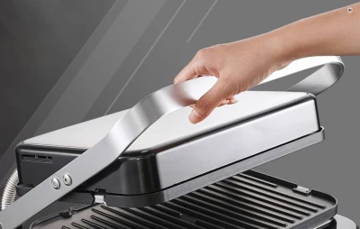 Amzchef CE-LS-GC02C-H-WP stříbrno-černý elektrický gril