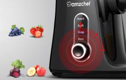 Amzchef GM3001-BK pomaloběžný odšťavňovač (černý)