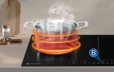 AMZCHEF CE-FS-I72S-FFDD06 černá indukční varná deska se 4 varnými zónami