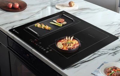 AMZCHEF CE-FS-I72S-FFDD06 černá indukční varná deska se 4 varnými zónami