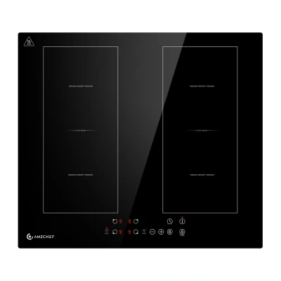 AMZCHEF CE-FS-I72S-FFDD06 černá indukční varná deska se 4 varnými zónami