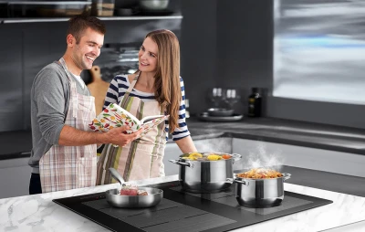 Amzchef CE-FS-I74S-FFDD10 černá 4zónová indukční varná deska