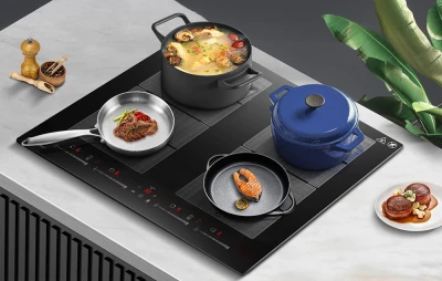 Amzchef CE-FS-I74S-FFDD10 černá 4zónová indukční varná deska