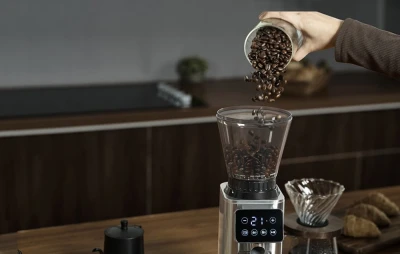 AMZCHEF CE-CG209-SV stříbrný elektrický kávomlýnek
