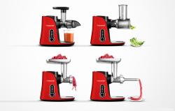 Amzchef Pomaloběžný odšťavňovač GM3001-RD (červený)