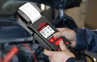 Ancel BST600 černo-červený tester baterií s tiskárnou