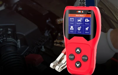 Ancel BA201 červeno-černý tester baterií