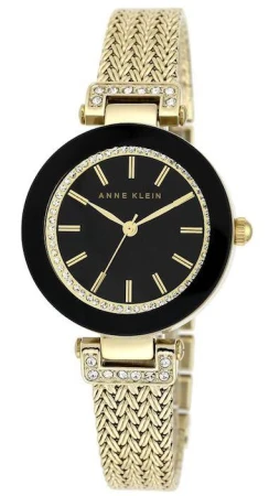 Anne Klein 1906BKGB černo-zlaté dámské analogové hodinky
