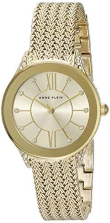Anne Klein 2208CHGB zlaté dámské analogové hodinky